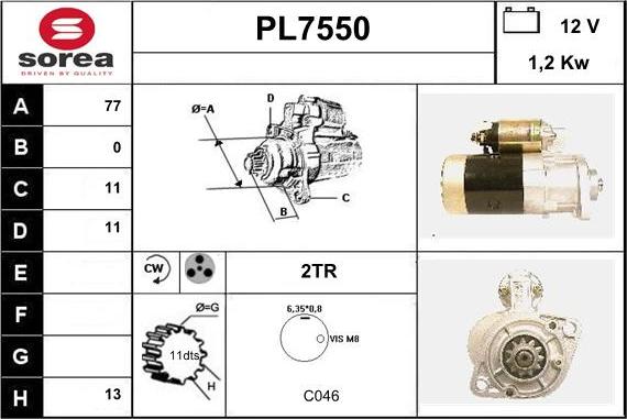 Sera PL7550 - Стартер vvparts.bg