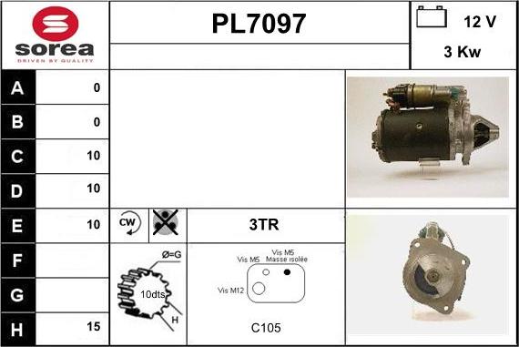 Sera PL7097 - Стартер vvparts.bg