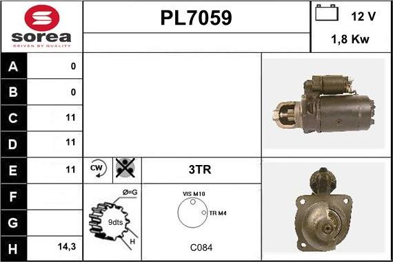 Sera PL7059 - Стартер vvparts.bg