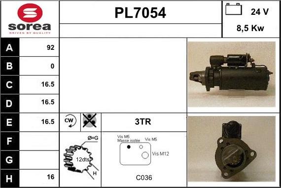 Sera PL7054 - Стартер vvparts.bg