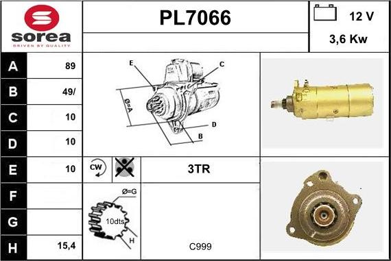 Sera PL7066 - Стартер vvparts.bg