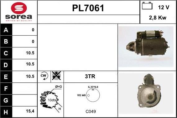 Sera PL7061 - Стартер vvparts.bg