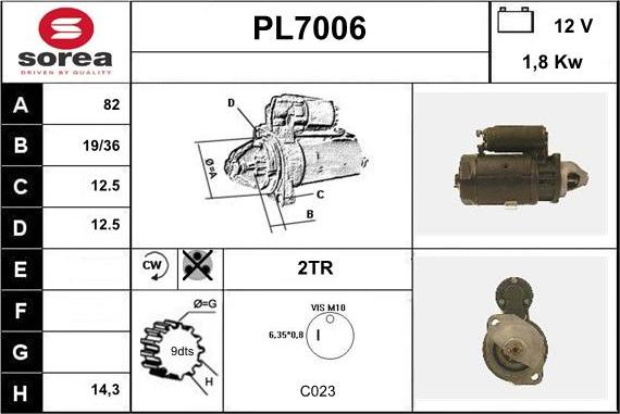 Sera PL7006 - Стартер vvparts.bg