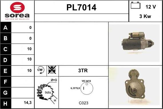 Sera PL7014 - Стартер vvparts.bg