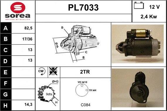 Sera PL7033 - Стартер vvparts.bg