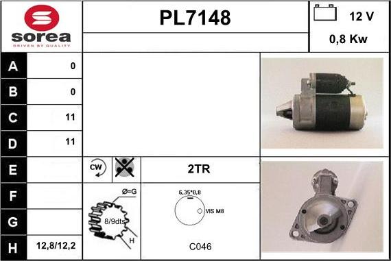 Sera PL7148 - Стартер vvparts.bg