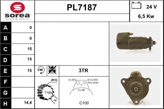 Sera PL7187 - Стартер vvparts.bg