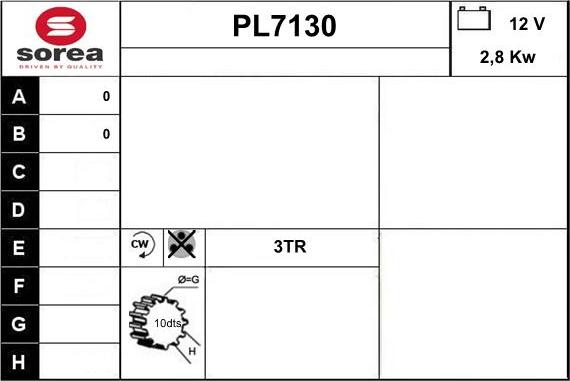 Sera PL7130 - Стартер vvparts.bg