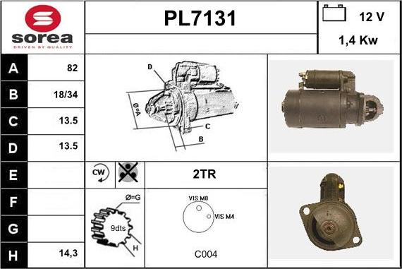 Sera PL7131 - Стартер vvparts.bg