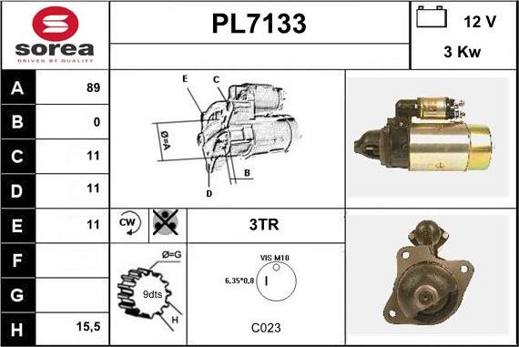 Sera PL7133 - Стартер vvparts.bg