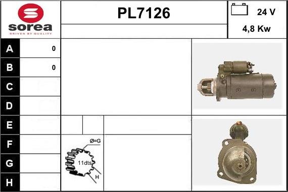 Sera PL7126 - Стартер vvparts.bg