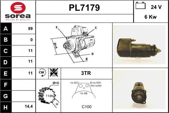 Sera PL7179 - Стартер vvparts.bg