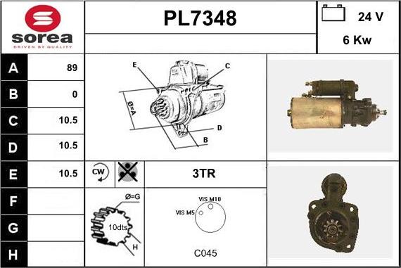 Sera PL7348 - Стартер vvparts.bg