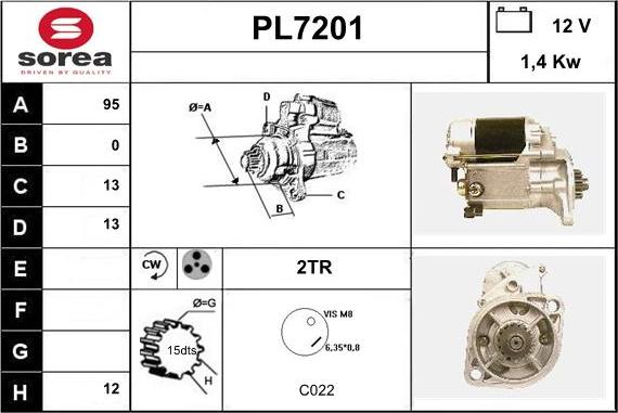 Sera PL7201 - Стартер vvparts.bg