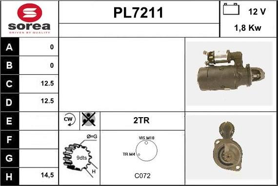 Sera PL7211 - Стартер vvparts.bg