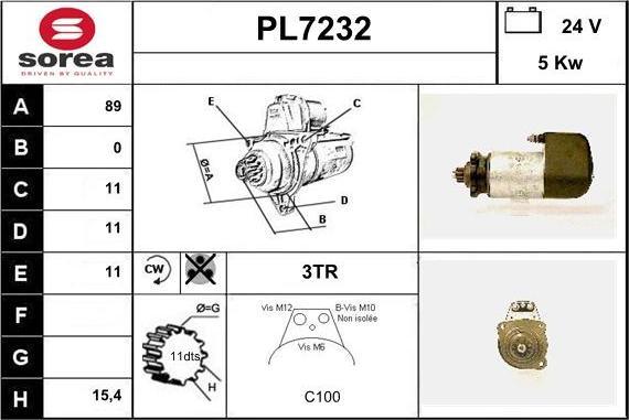 Sera PL7232 - Стартер vvparts.bg