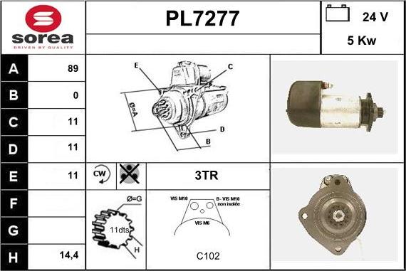 Sera PL7277 - Стартер vvparts.bg