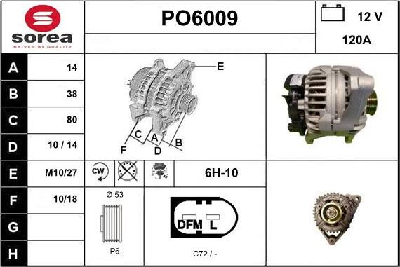 Sera PO6009 - Генератор vvparts.bg