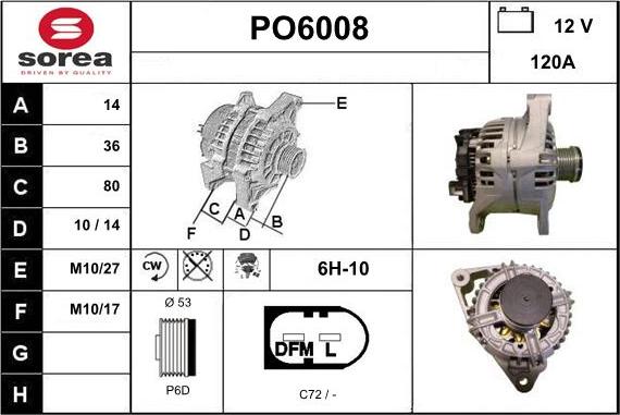 Sera PO6008 - Генератор vvparts.bg