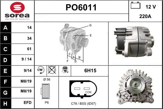 Sera PO6011 - Генератор vvparts.bg