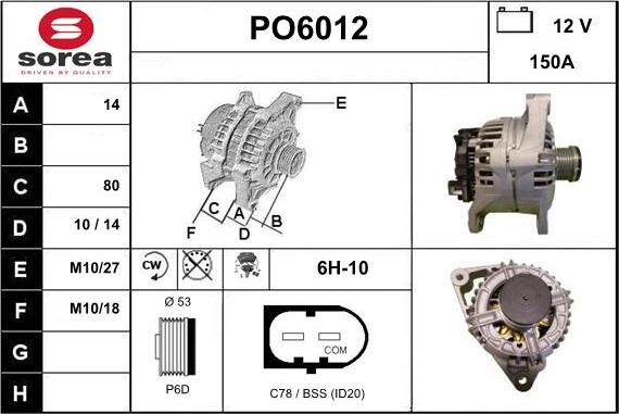 Sera PO6012 - Генератор vvparts.bg