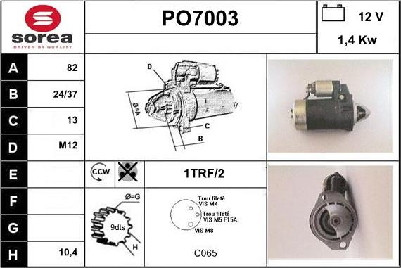 Sera PO7003 - Стартер vvparts.bg