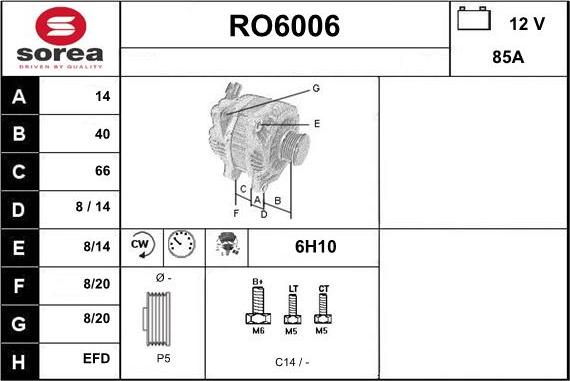 Sera RO6006 - Генератор vvparts.bg