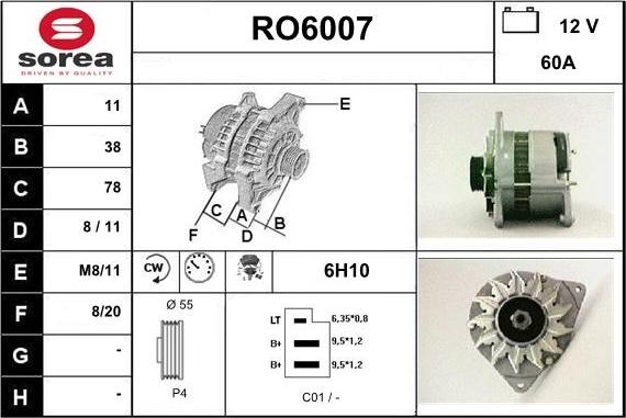 Sera RO6007 - Генератор vvparts.bg