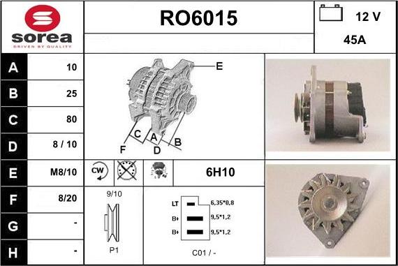 Sera RO6015 - Генератор vvparts.bg