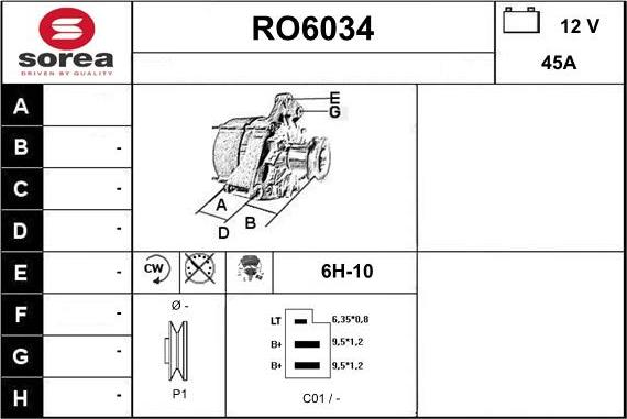 Sera RO6034 - Генератор vvparts.bg