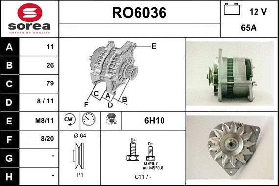 Sera RO6036 - Генератор vvparts.bg