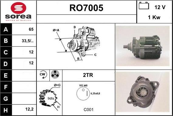 Sera RO7005 - Стартер vvparts.bg