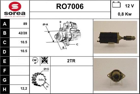 Sera RO7006 - Стартер vvparts.bg