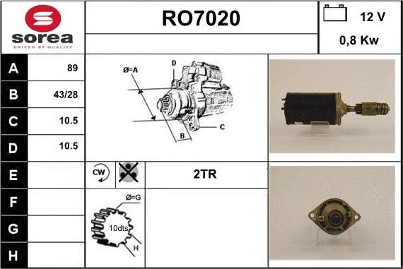 Sera RO7020 - Стартер vvparts.bg