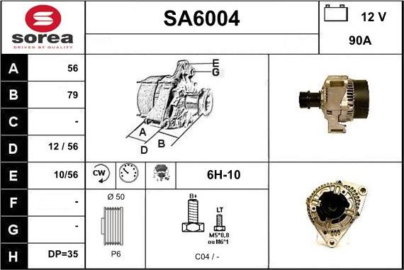 Sera SA6004 - Генератор vvparts.bg