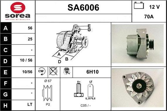 Sera SA6006 - Генератор vvparts.bg