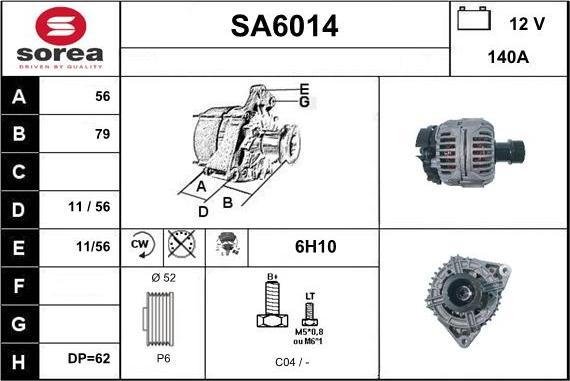 Sera SA6014 - Генератор vvparts.bg