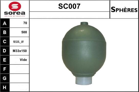 Sera SC007 - Акумулатор на налягане, окачване / амортисьори vvparts.bg