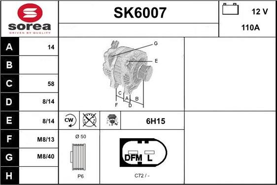 Sera SK6007 - Генератор vvparts.bg