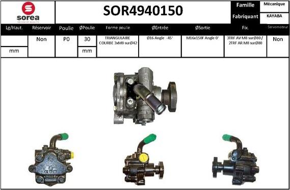 Sera SOR4940150 - Хидравлична помпа, кормилно управление vvparts.bg