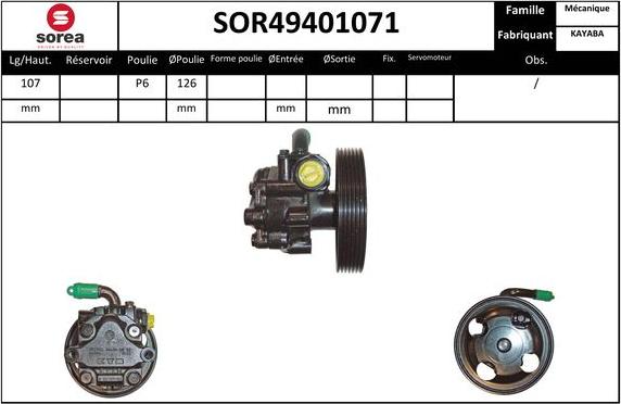 Sera SOR49401071 - Хидравлична помпа, кормилно управление vvparts.bg