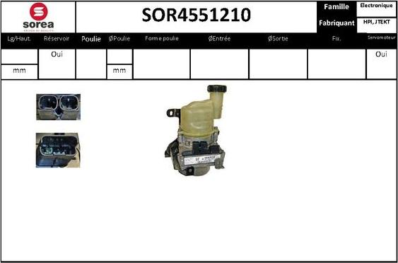 Sera SOR4551210 - Хидравлична помпа, кормилно управление vvparts.bg