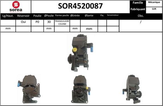 Sera SOR4520087 - Хидравлична помпа, кормилно управление vvparts.bg