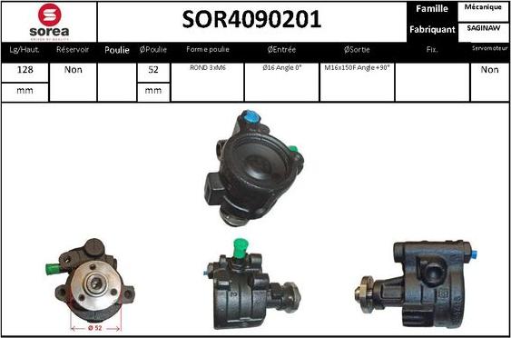 Sera SOR4090201 - Хидравлична помпа, кормилно управление vvparts.bg