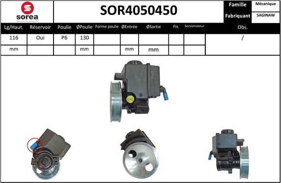 Sera SOR4050450 - Хидравлична помпа, кормилно управление vvparts.bg