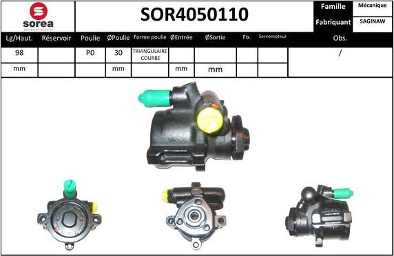 Sera SOR4050110 - Хидравлична помпа, кормилно управление vvparts.bg