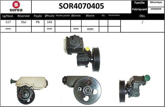 Sera SOR4070405 - Хидравлична помпа, кормилно управление vvparts.bg