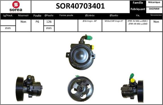 Sera SOR40703401 - Хидравлична помпа, кормилно управление vvparts.bg