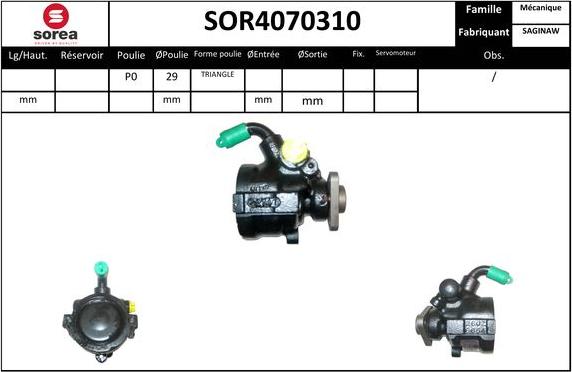 Sera SOR4070310 - Хидравлична помпа, кормилно управление vvparts.bg