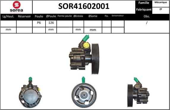 Sera SOR41602001 - Хидравлична помпа, кормилно управление vvparts.bg